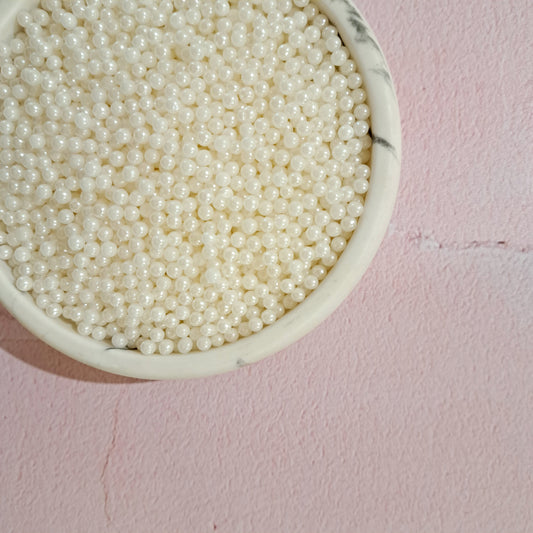 White 4mm Edible Sprinkle - 60g