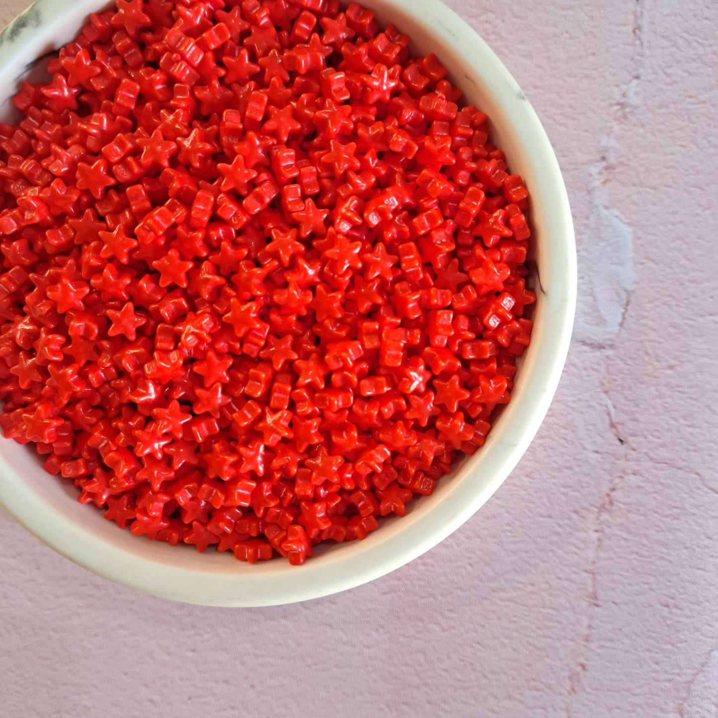 Light Red Stars Edible Sprinkle - 60g