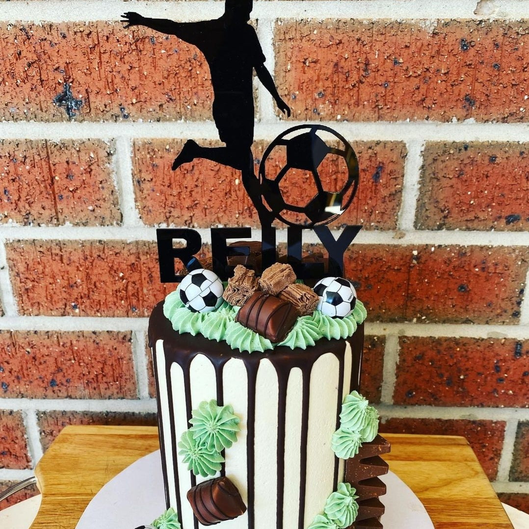 Soccer Acrylic Cake Topper